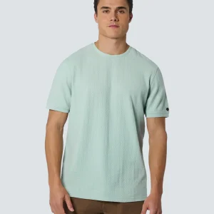 T-shirt à col ras du cou en jacquard uni | Mint