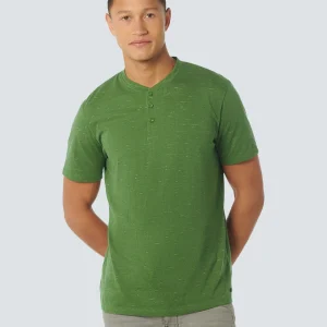 T-Shirt Granddad Melange | Green