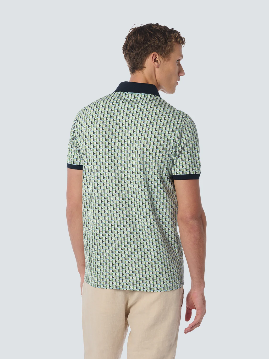 Polo Allover Imprimé Stretch | Green – Image 3