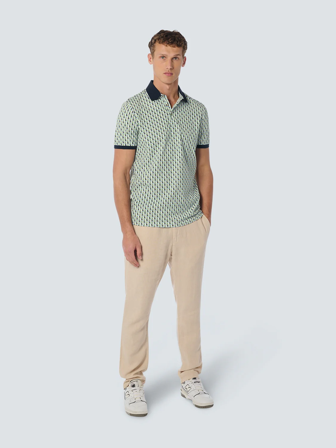 Polo Allover Imprimé Stretch | Green – Image 4