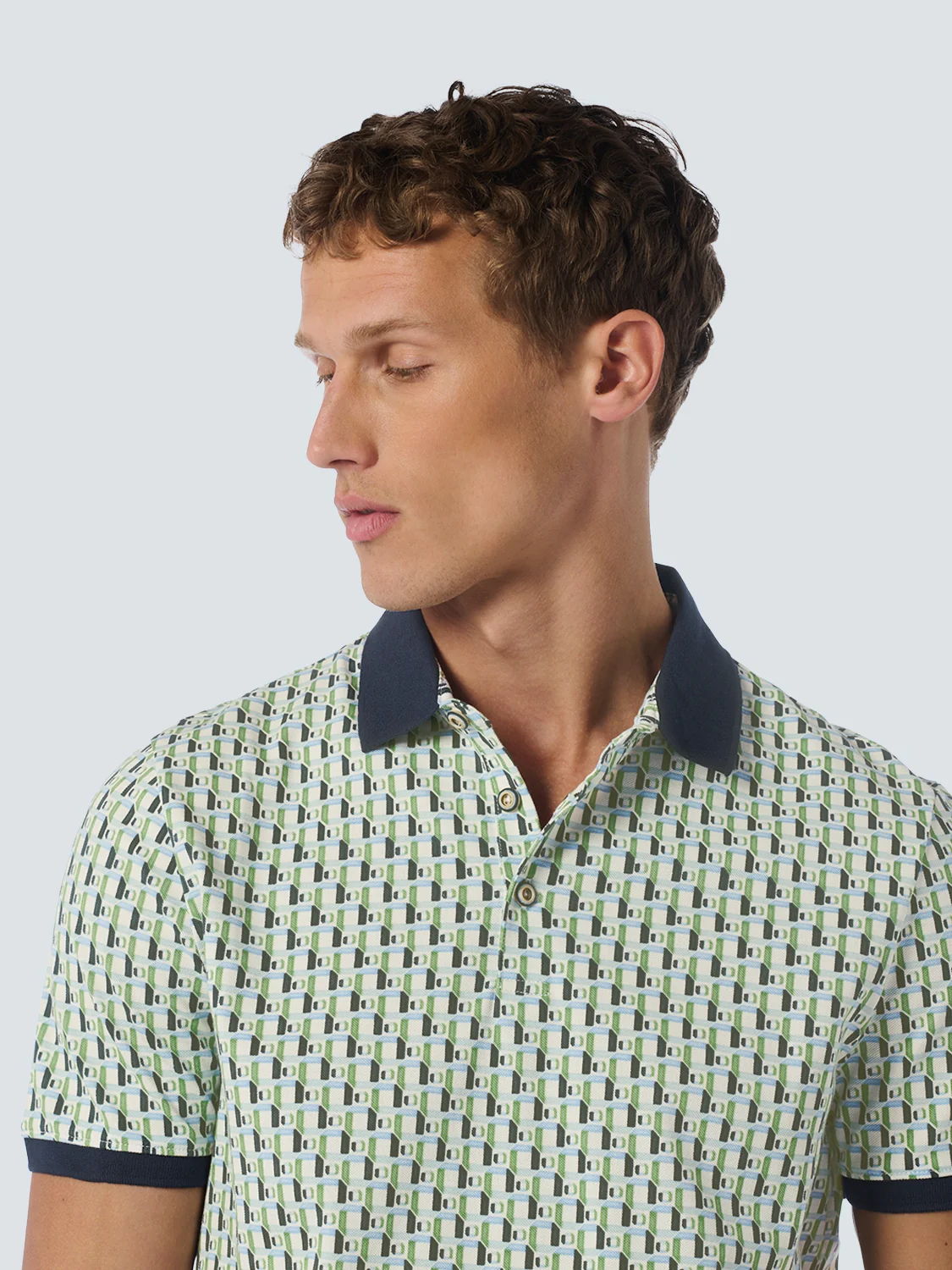 Polo Allover Imprimé Stretch | Green – Image 5