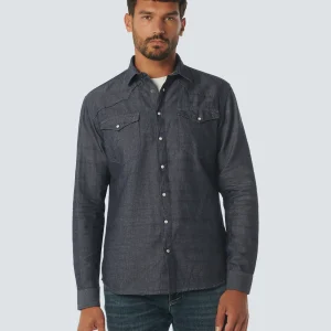 Chemise Denim Look With Linen | Indigo
