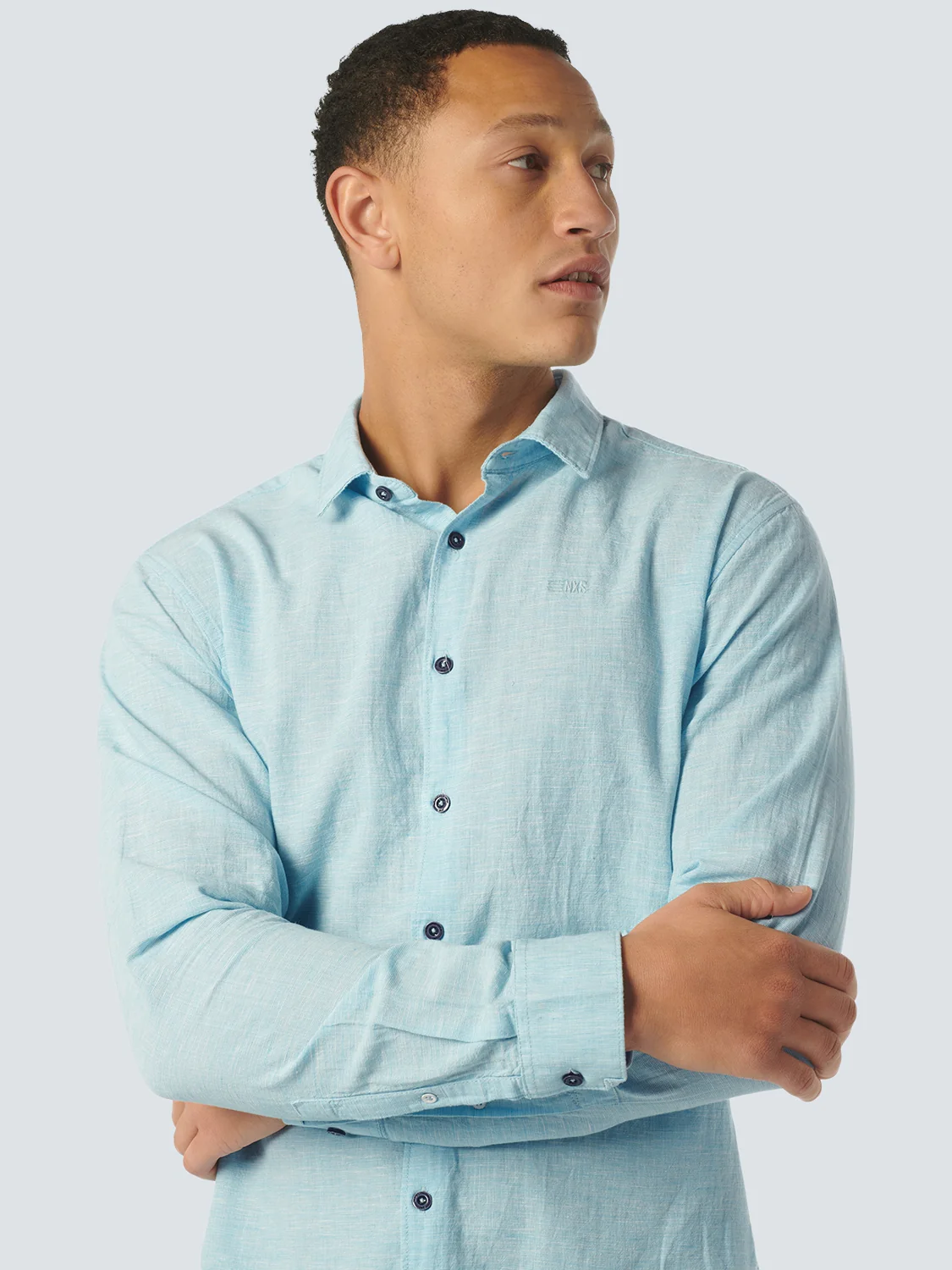 Chemise 2 Coloured With Linen | Aqua – Image 5