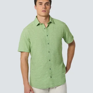 Chemise à manches courtes 2 Coloured Melange With Linen | Green
