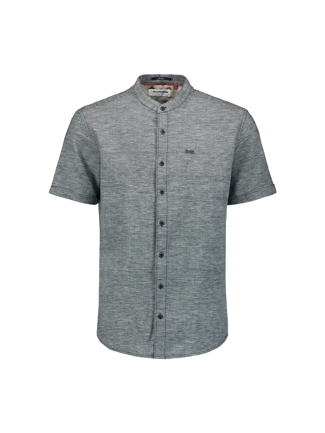 Chemise à manches courtes Granddad 2 Coloured Melange With Linen | Night – Image 6