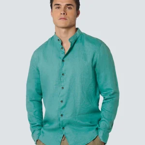 Chemise Granddad Linen Solid | Pacific