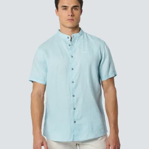 Chemise manche courte Granddad Linen Solid | Ice