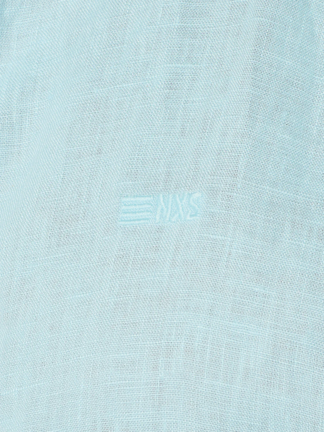 Chemise manche courte Granddad Linen Solid | Ice – Image 8