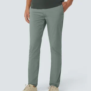 Pantalon stretch léger teinté dans la masse | Zinc