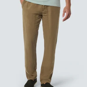 Pantalon en lin teint dans la masse | Almond