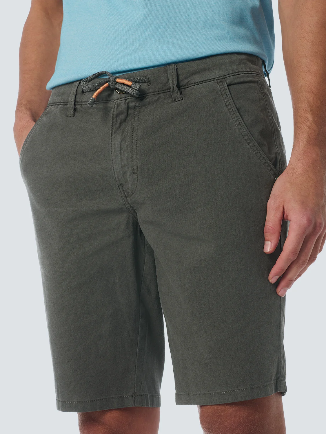 Short With Linen Garment Dyed | Steel – Image 5