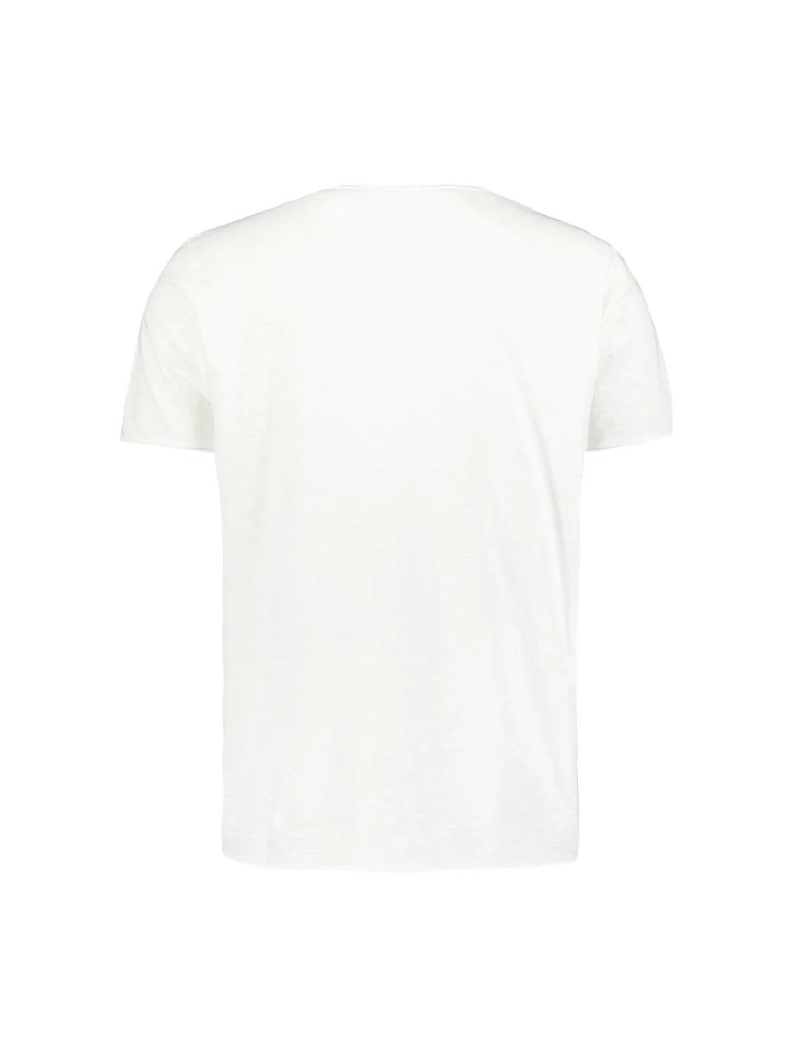 T-Shirt à col rond avec manches roulées et impression subtile du logo | White – Image 7