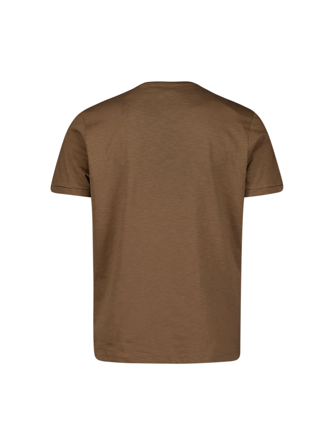 T-Shirt à col rond avec manches roulées et impression subtile du logo | Brown – Image 7