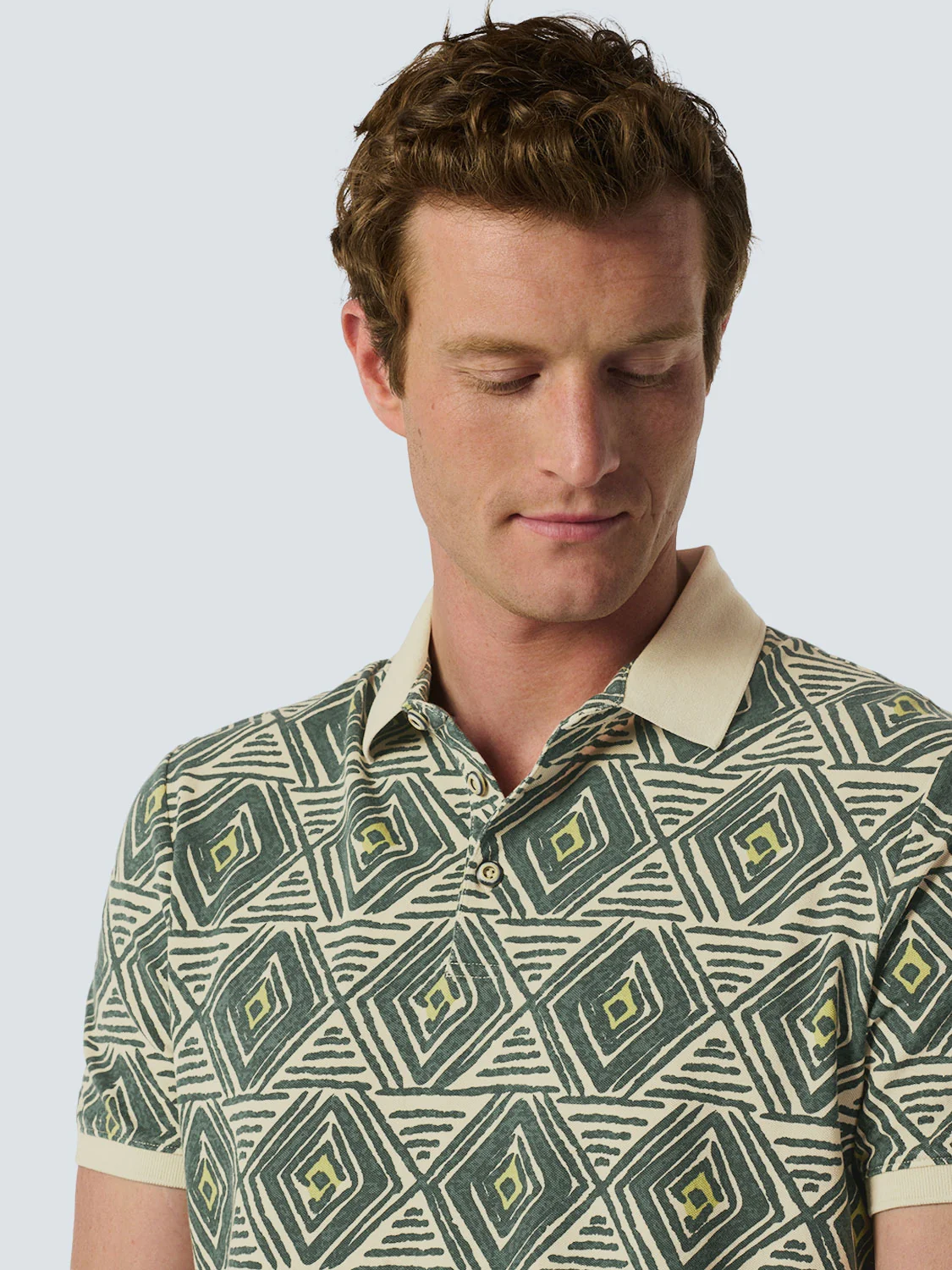 Polo hommes à carreaux artistiques | Cement – Image 5