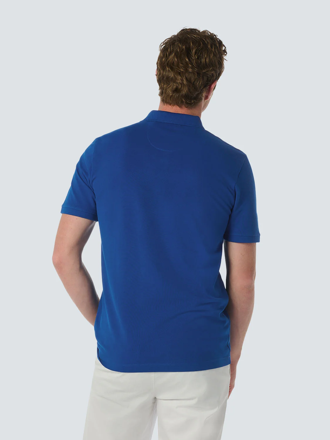 Polo en coton extensible - Un favori intemporel pour toutes les occasions | Cobalt – Image 3