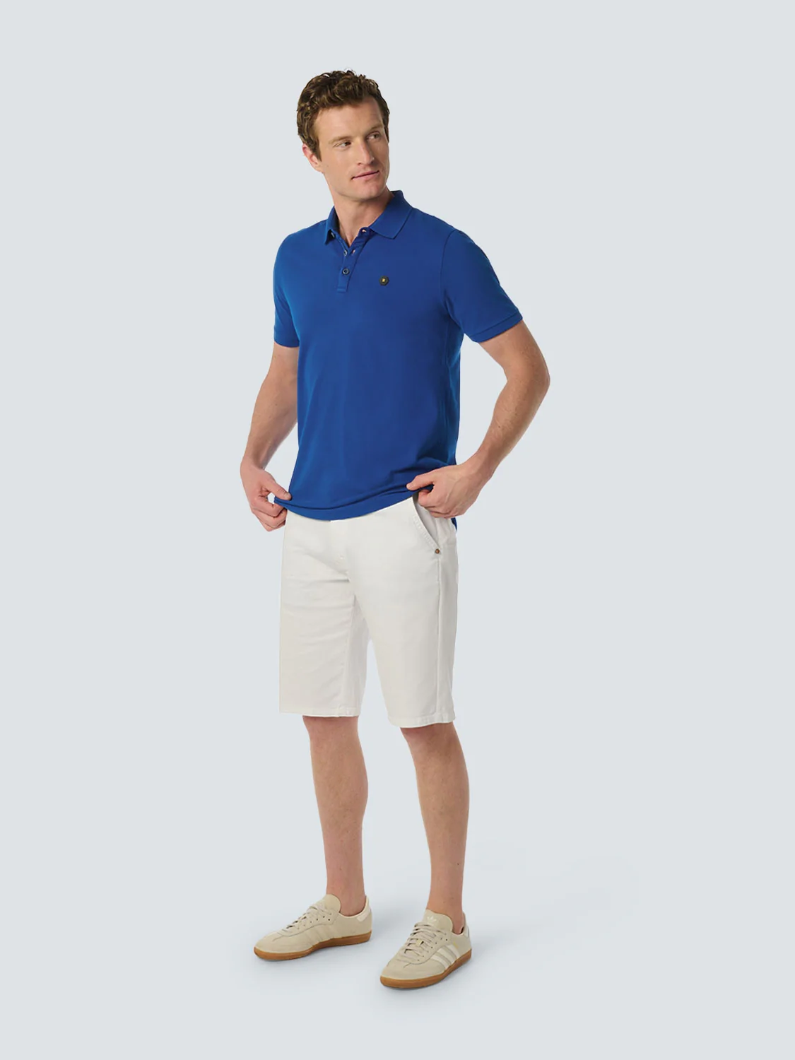 Polo en coton extensible - Un favori intemporel pour toutes les occasions | Cobalt – Image 4