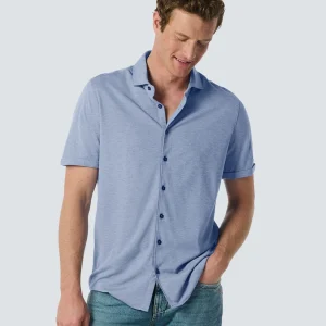 Chemise en jersey avec texture mélangée - Un style intemporel pour toutes les occasions | Cobalt