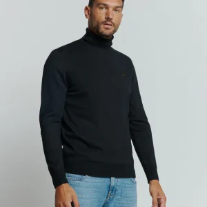 Col roulé en mélange bicolore : Chaleur élégante et style intemporel | Navy