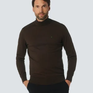 Col roulé en mélange bicolore : Chaleur élégante et style intemporel | Brown