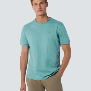 T-Shirt à col rond avec manches roulées et impression subtile du logo | Cloud