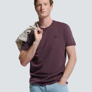 T-Shirt à col rond : Coupe oversize moderne et sensation de douceur luxueuse | Aubergine