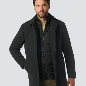 Manteau mi-long avec laine et doublure amovible | Black