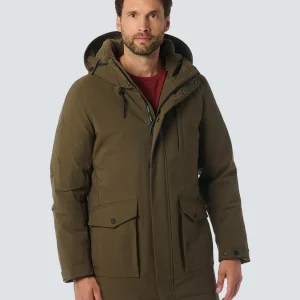 Manteau long avec capuche : parfait pour les jours froids | Taupe