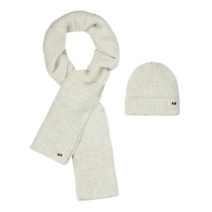 Ensemble Bonnet et Écharpe en Maille Côtelée : Chaleur et Style au Quotidien | Grey Melange