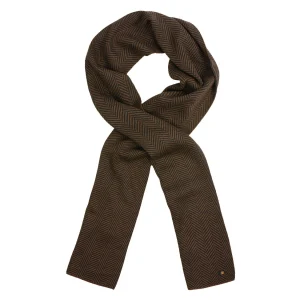 Écharpe en Jacquard Zigzag : Élégance et Chaleur Unique | Brown