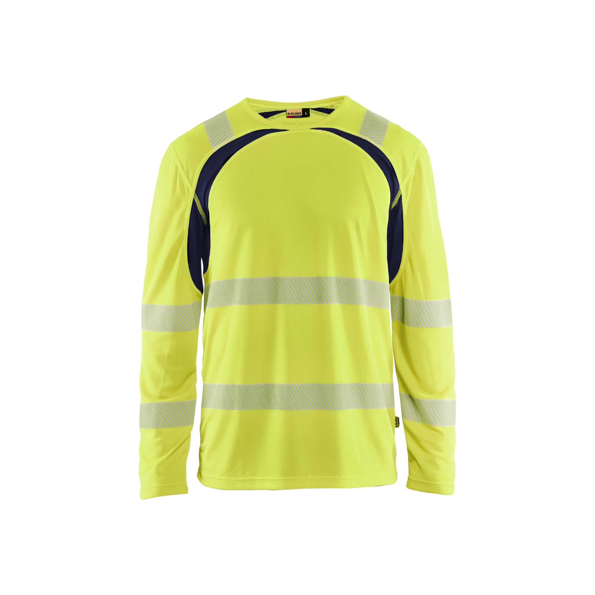 BLAKLADER 35991013 Hi Vis UV Protected Long Sleeved T Shirt Hi Vis Reflective Long Sleeve Work T-Shirt MEN - 100% Polyester – Image 2
