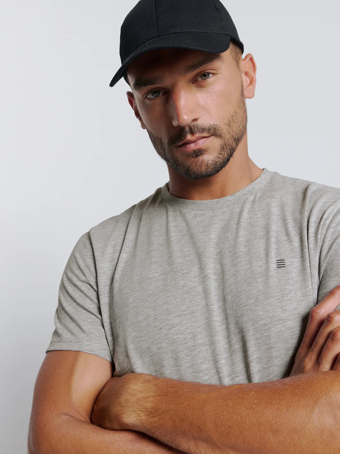 T-Shirt basique à col rond | Grey Melange – Image 5