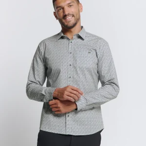 Chemise stretch imprimée | Offwhite