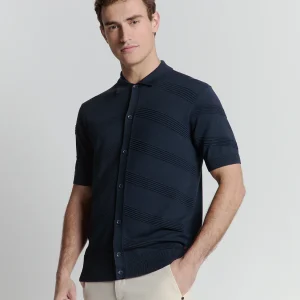 Pull Polo Tricoté | Deep Blue