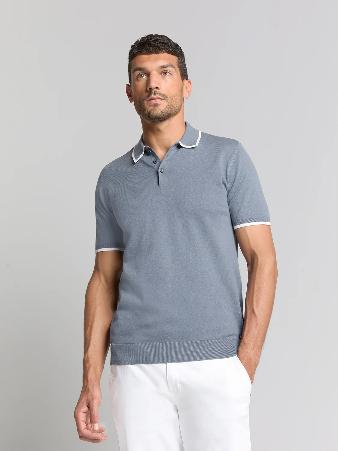 Polo à manches courtes | Washed Blue – Image 2