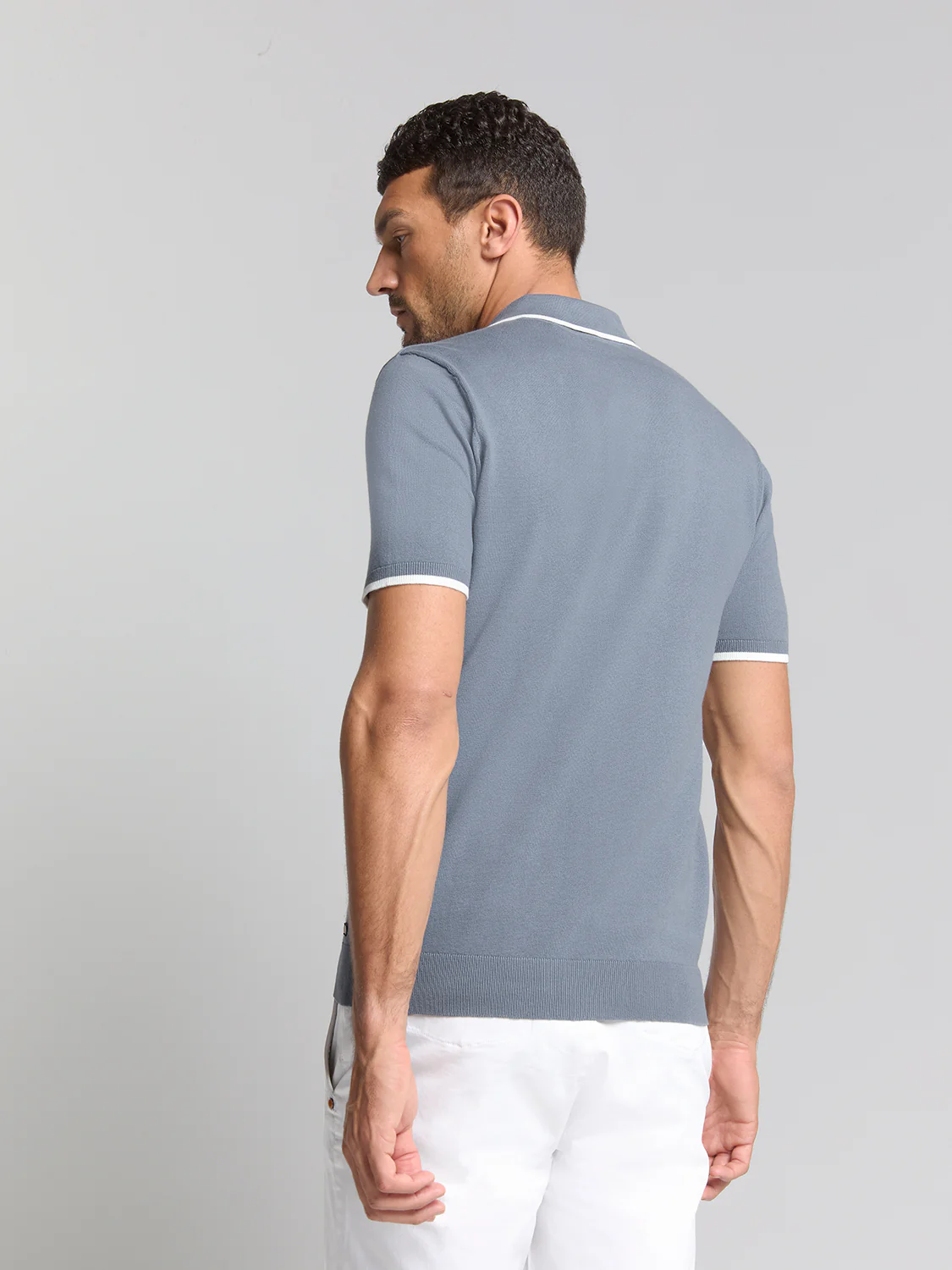 Polo à manches courtes | Washed Blue – Image 3