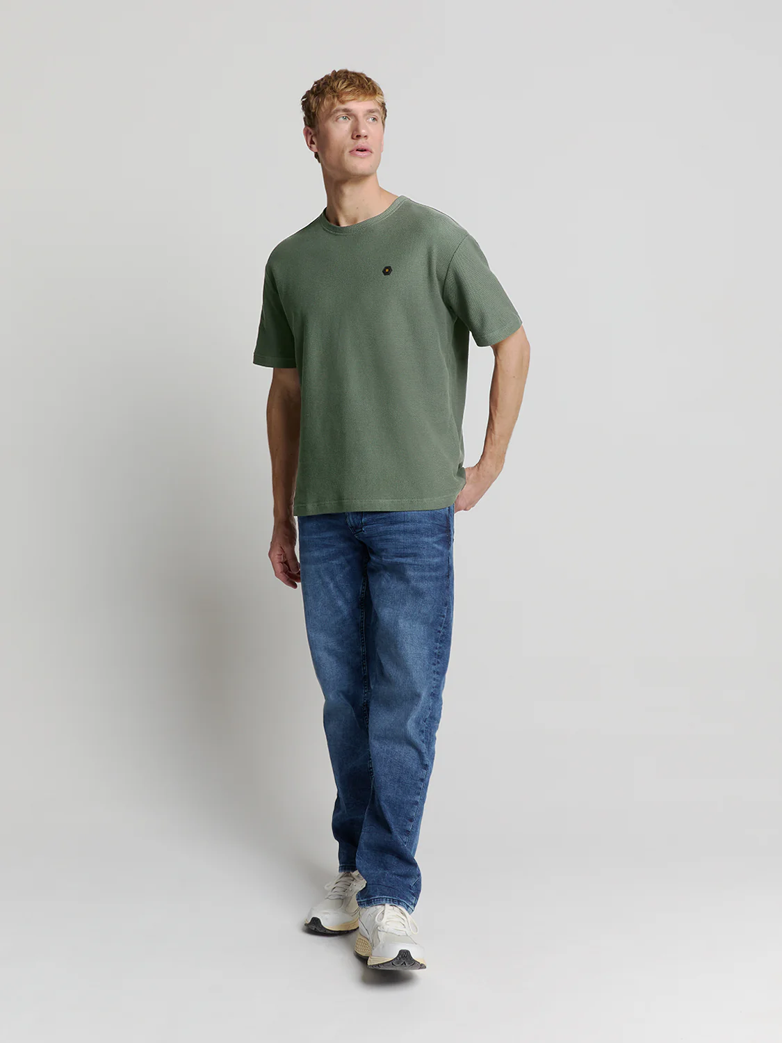 T-shirt à col rond en jacquard | Dark Steel – Image 4