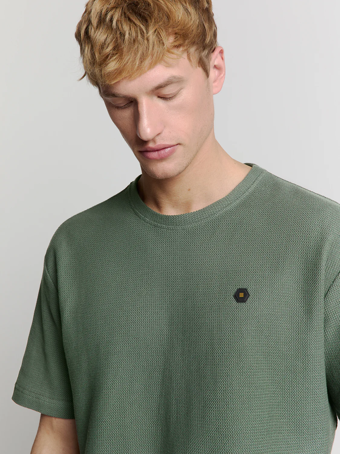 T-shirt à col rond en jacquard | Dark Steel – Image 5