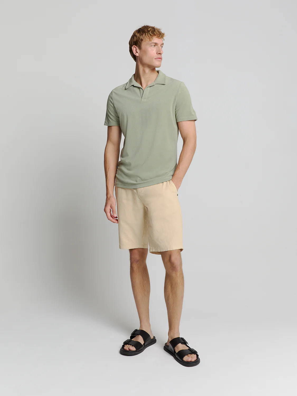 Polo en maille éponge | Smoke – Image 4