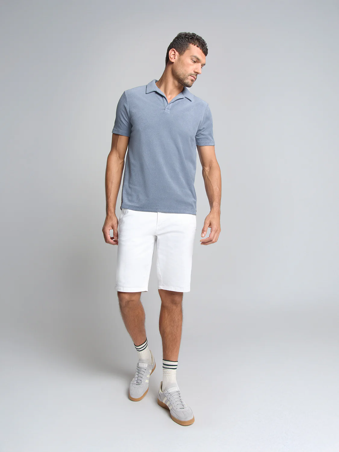 Polo en maille éponge | Washed Blue – Image 4