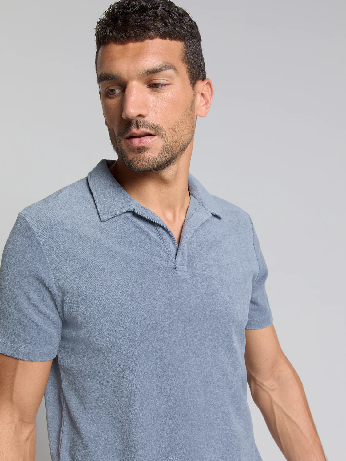 Polo en maille éponge | Washed Blue – Image 5