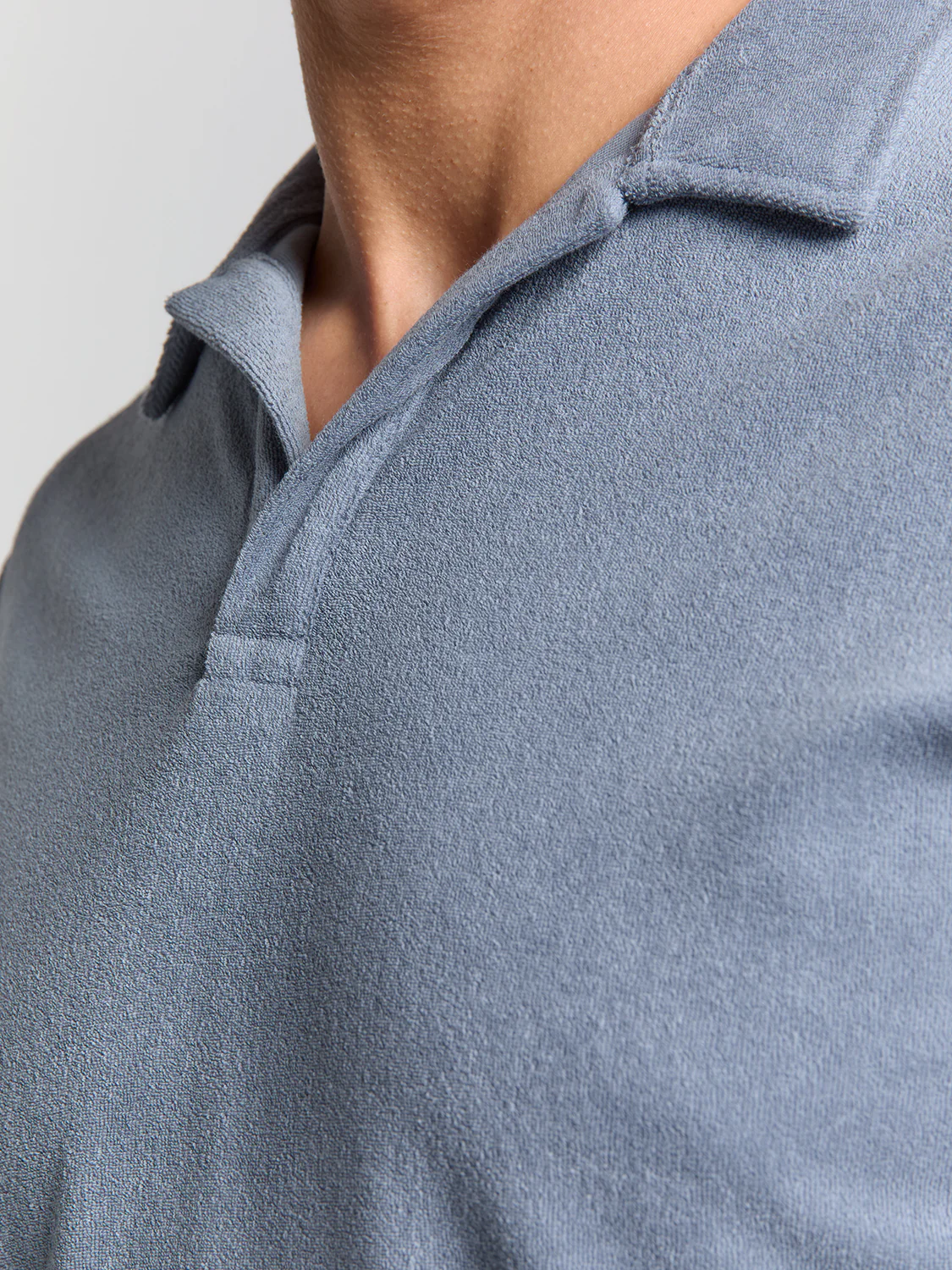 Polo en maille éponge | Washed Blue – Image 8