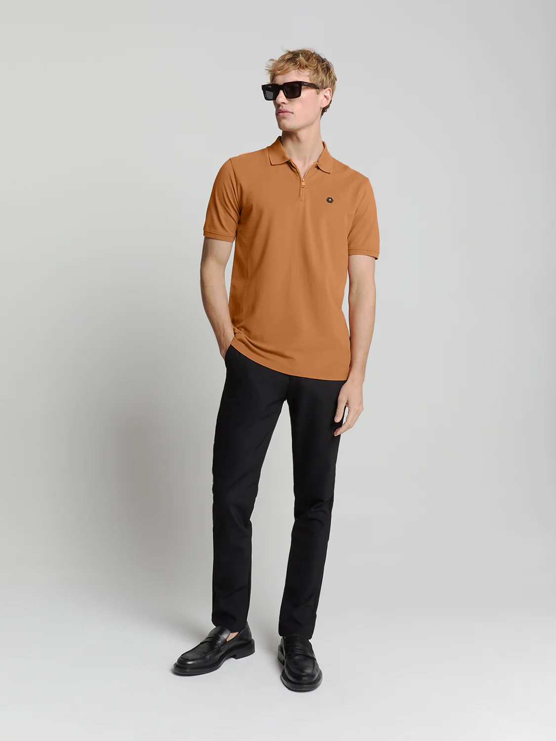 Polo en piqué | Caramel – Image 4