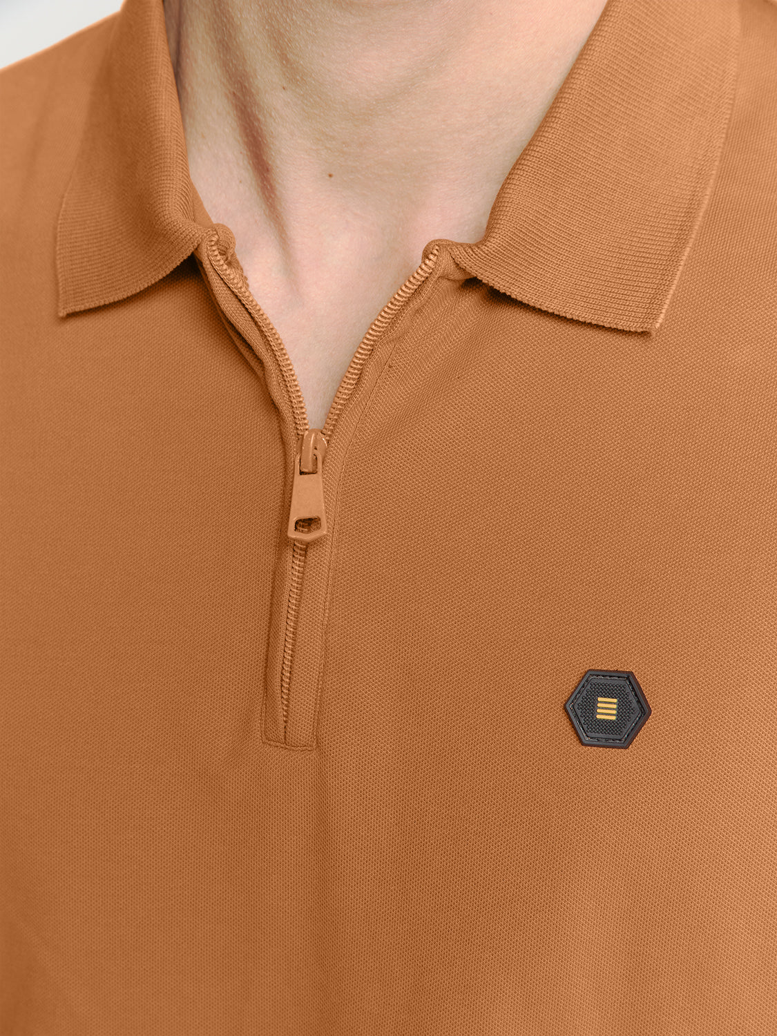 Polo en piqué | Caramel – Image 8