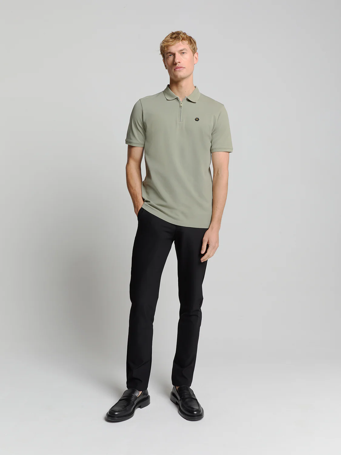 Polo en piqué | Smoke – Image 4