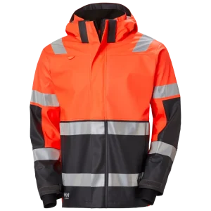 HELLY HANSEN ALNA 2.0 70295 Hi Vis Reflective Work Rain Jacket MEN Safety Rain Jacket - Waterproof
