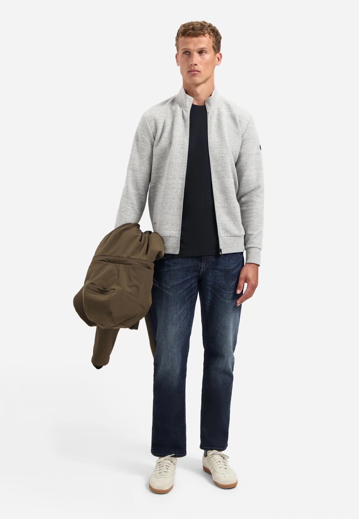 Cardigan texturé | Grey Melange – Image 4