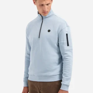 Sweat demi-zip | Dusty Blue