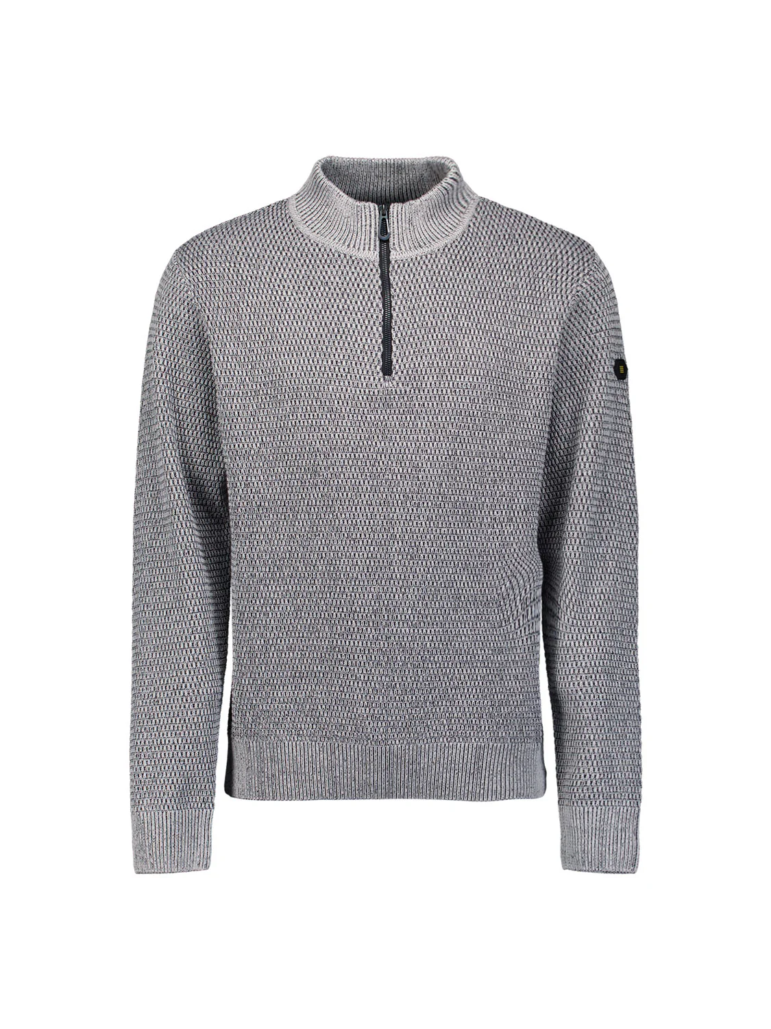 Pull zippé chiné | Grey Melange – Image 6