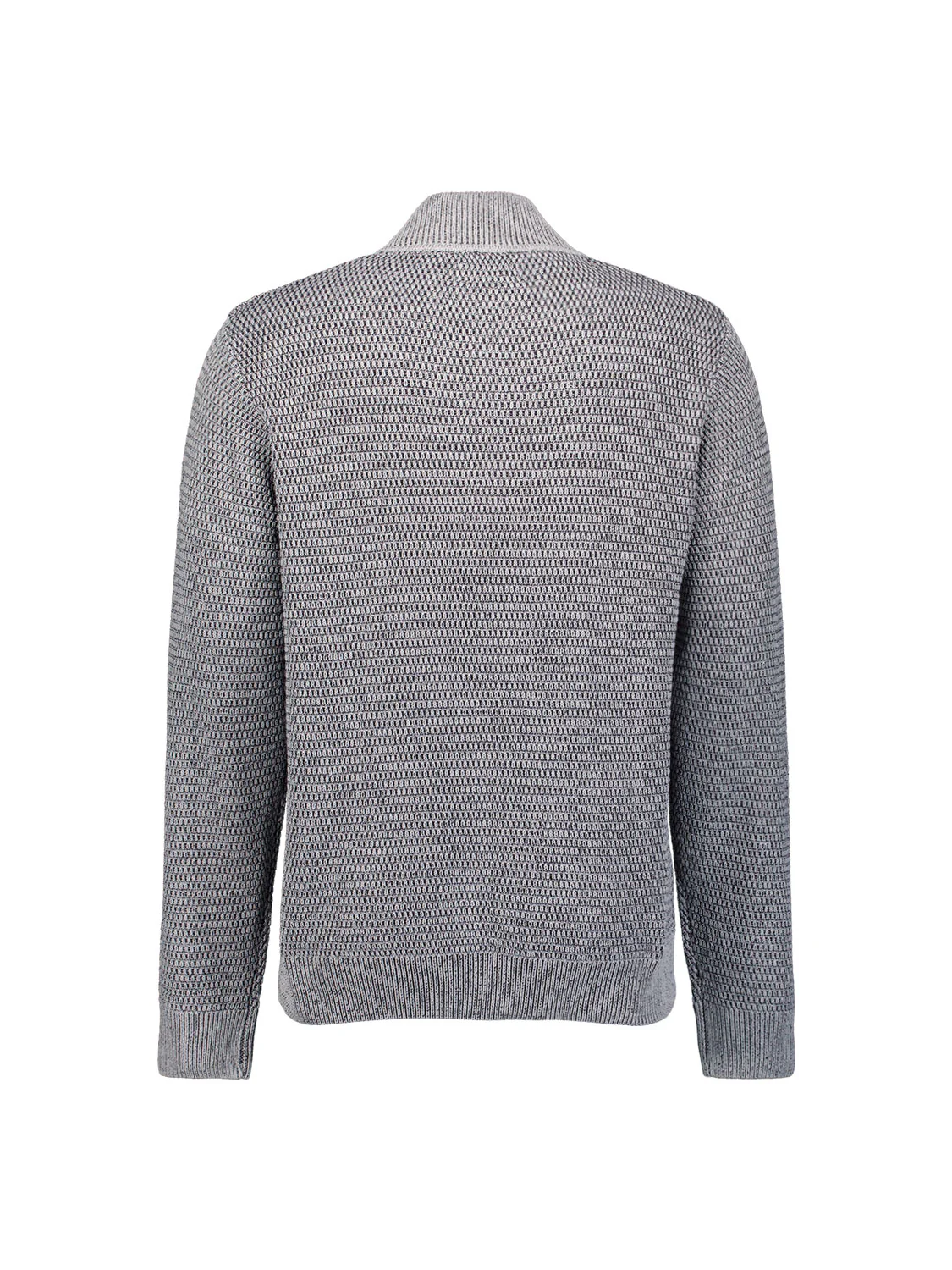 Pull zippé chiné | Grey Melange – Image 7