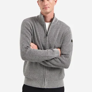 Gilet en grosse maille chinée | Grey Melange